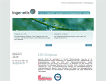 Tablet Screenshot of ingenetix.com